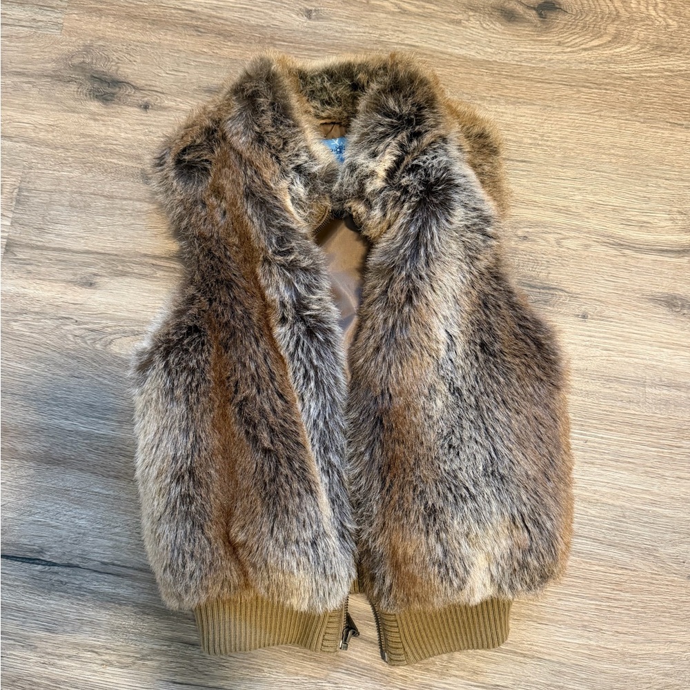 Vintage girls fur vest